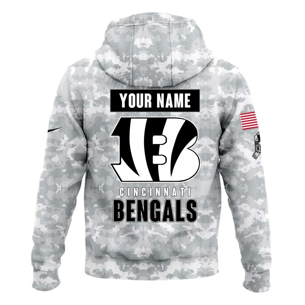Cincinnati Bengals Arctic Camo Salute to Service Club Hoodie Edition