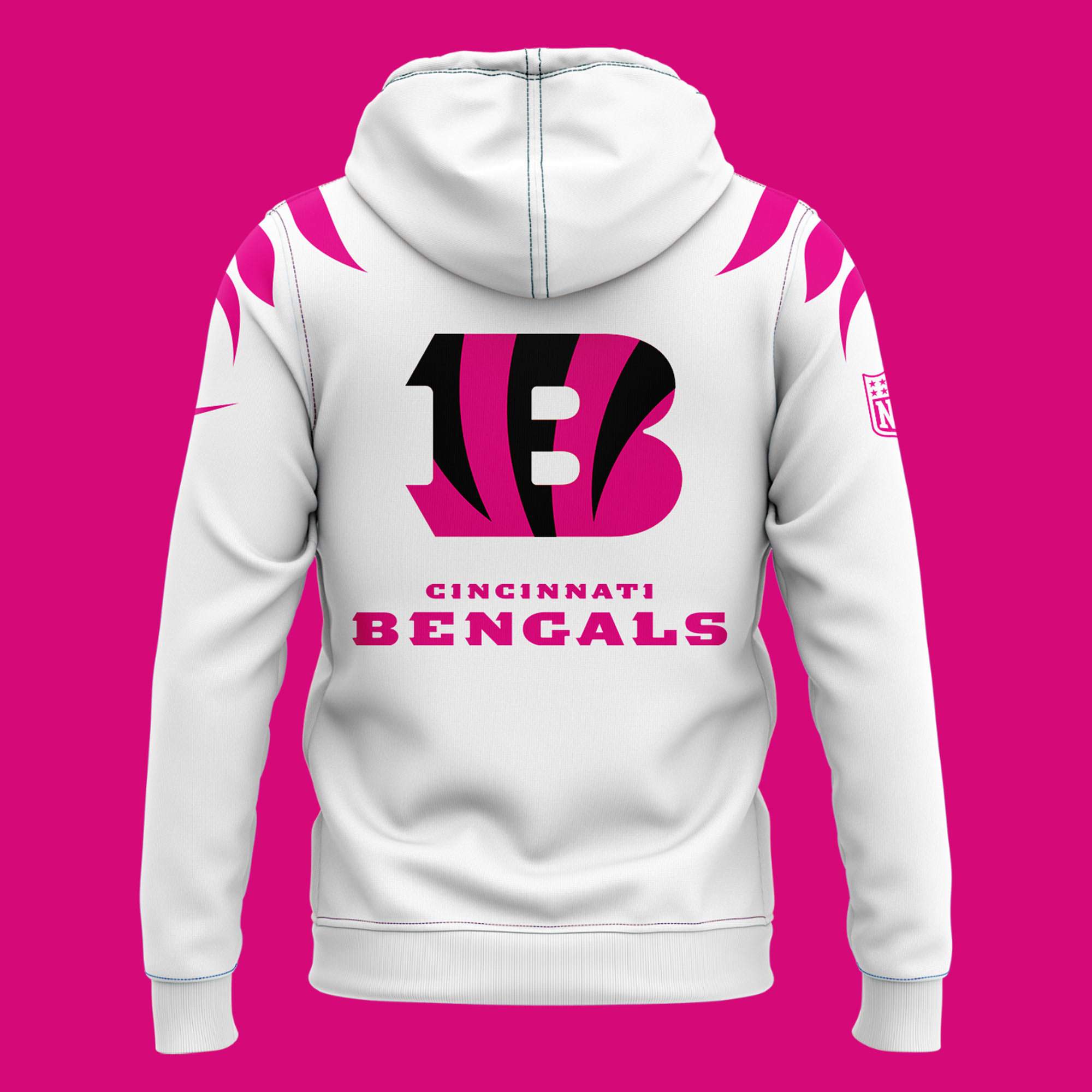 Cincinnati Bengals Breast Cancer Hoodie 2024