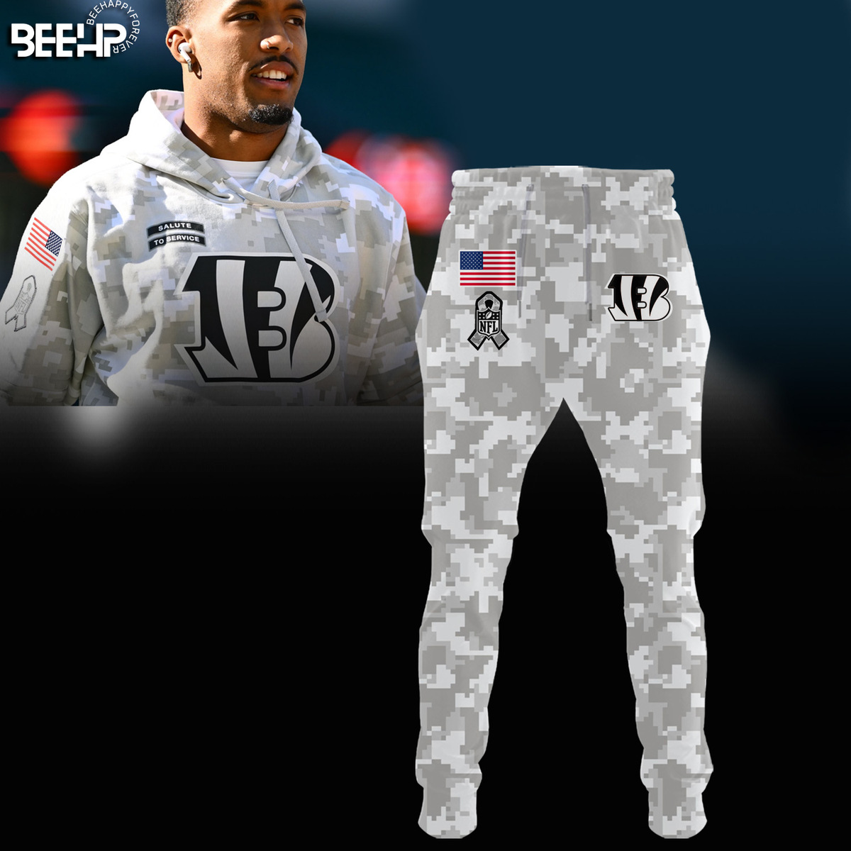 Cincinnati Bengals Camo Salute to Service Cap