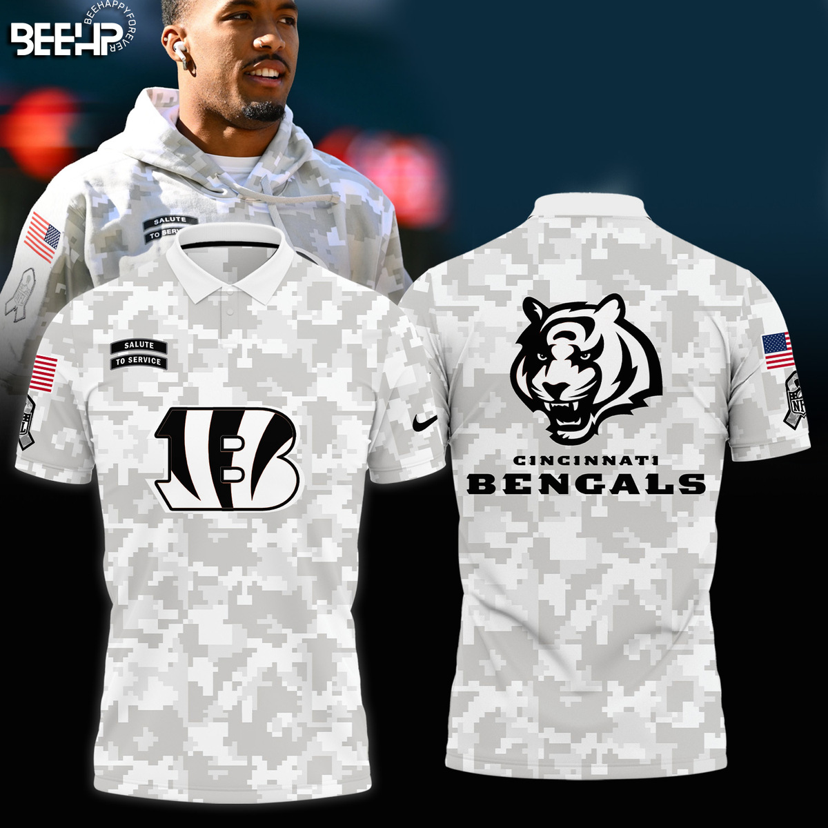 Cincinnati Bengals Camo Salute to Service Cap