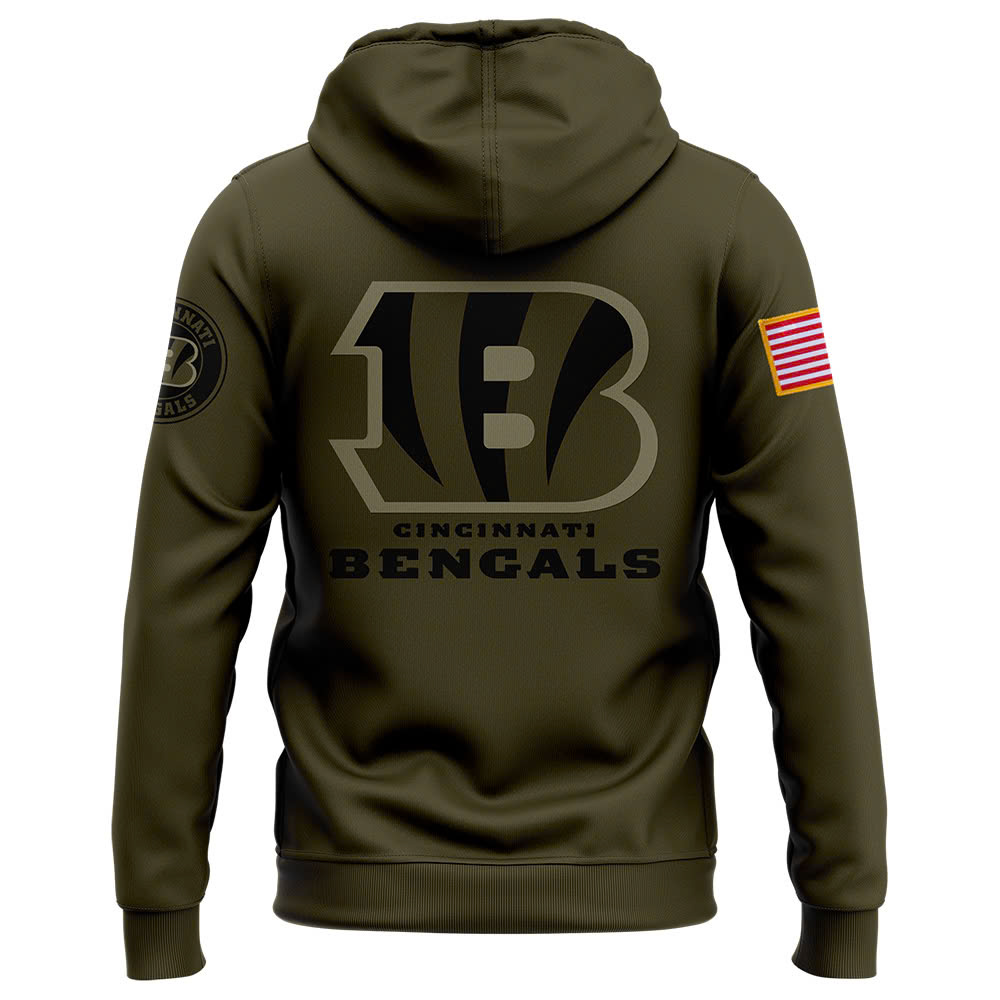 Cincinnati Bengals Camo Salute to Service Club Fleece Pullover Hoodie