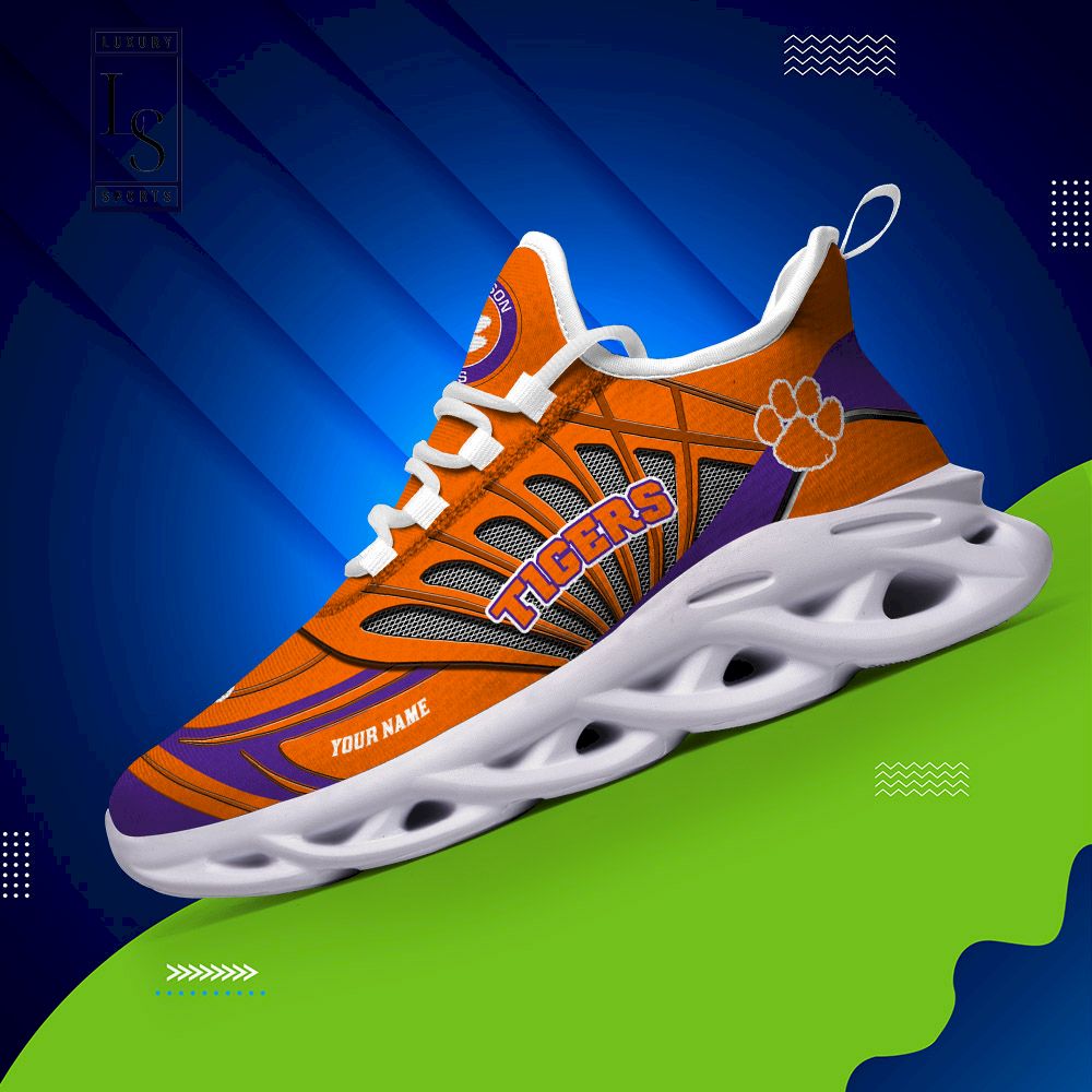 Clemson Tigers Custom Name Max Soul Shoes