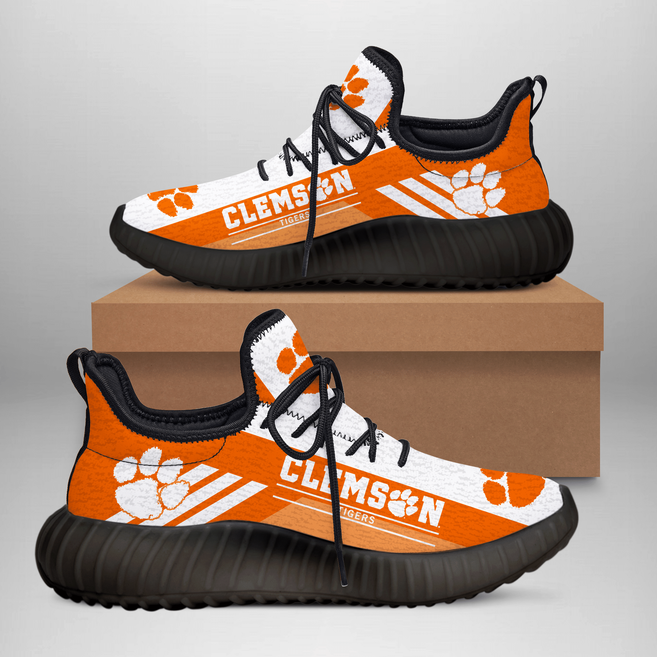 Clemson Tigers football YZ Shoes - v7