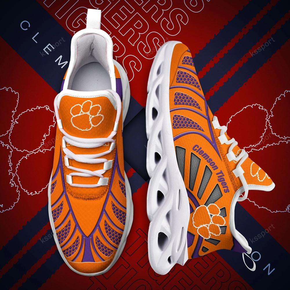 Clemson Tigers Max Soul Clunky, Black And White Running Shoes