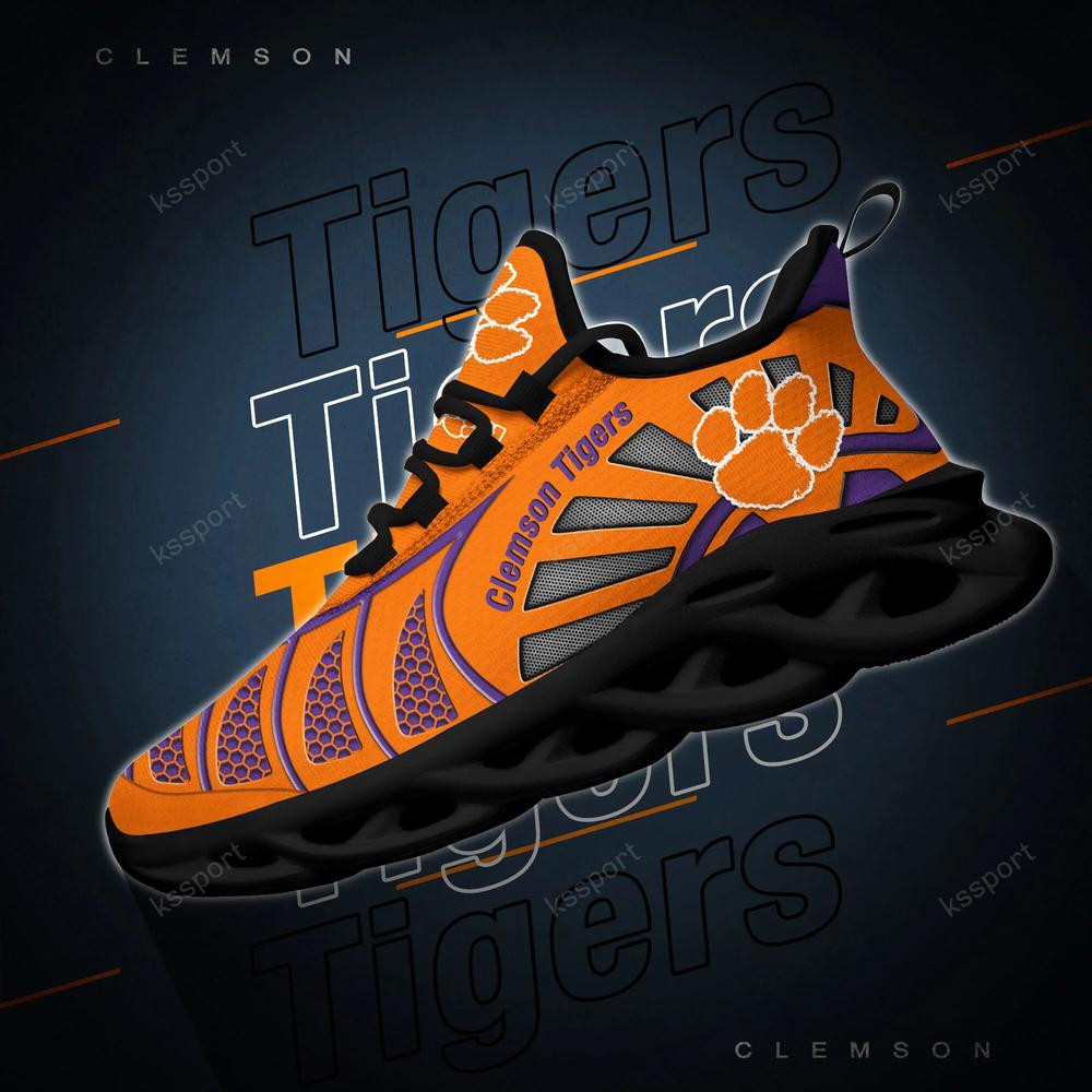 Clemson Tigers Max Soul Clunky, Black And White Running Shoes