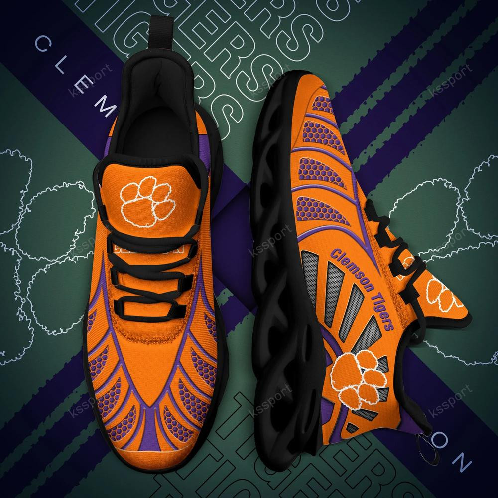 Clemson Tigers Max Soul Clunky, Black And White Running Shoes