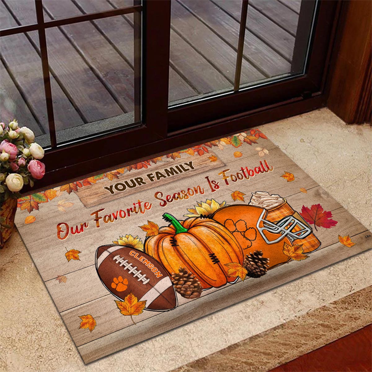 Clemson Tigers Our Favorite Season is Football Doormat