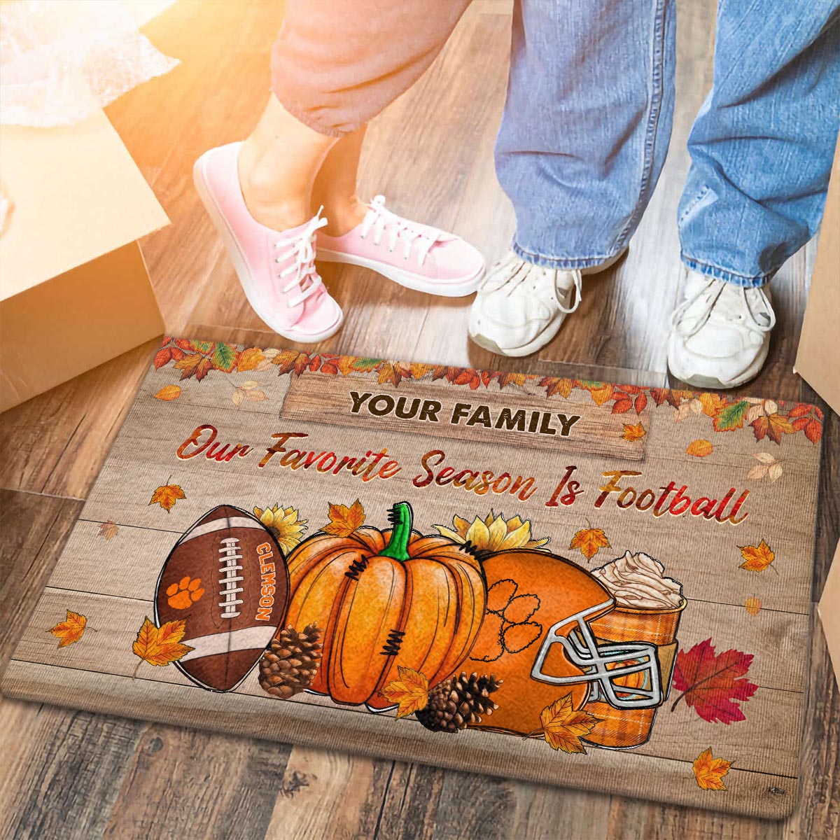 Clemson Tigers Our Favorite Season is Football Doormat