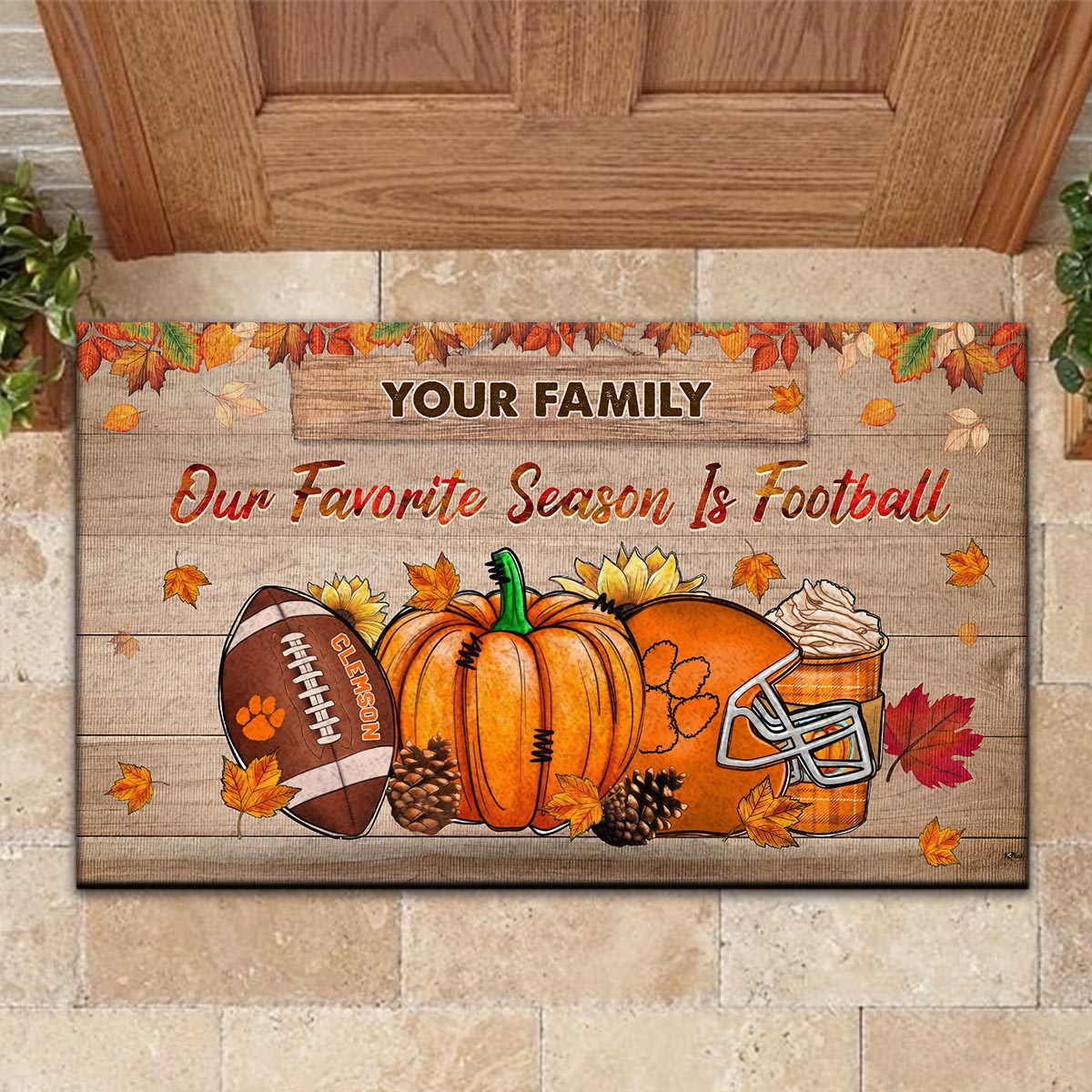 Clemson Tigers Our Favorite Season is Football Doormat