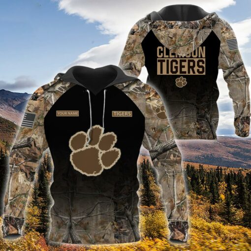 Clemson Tigers Personalized Hunting Camo Hoodie,T-Shirt, Sweatshirt, Zipper