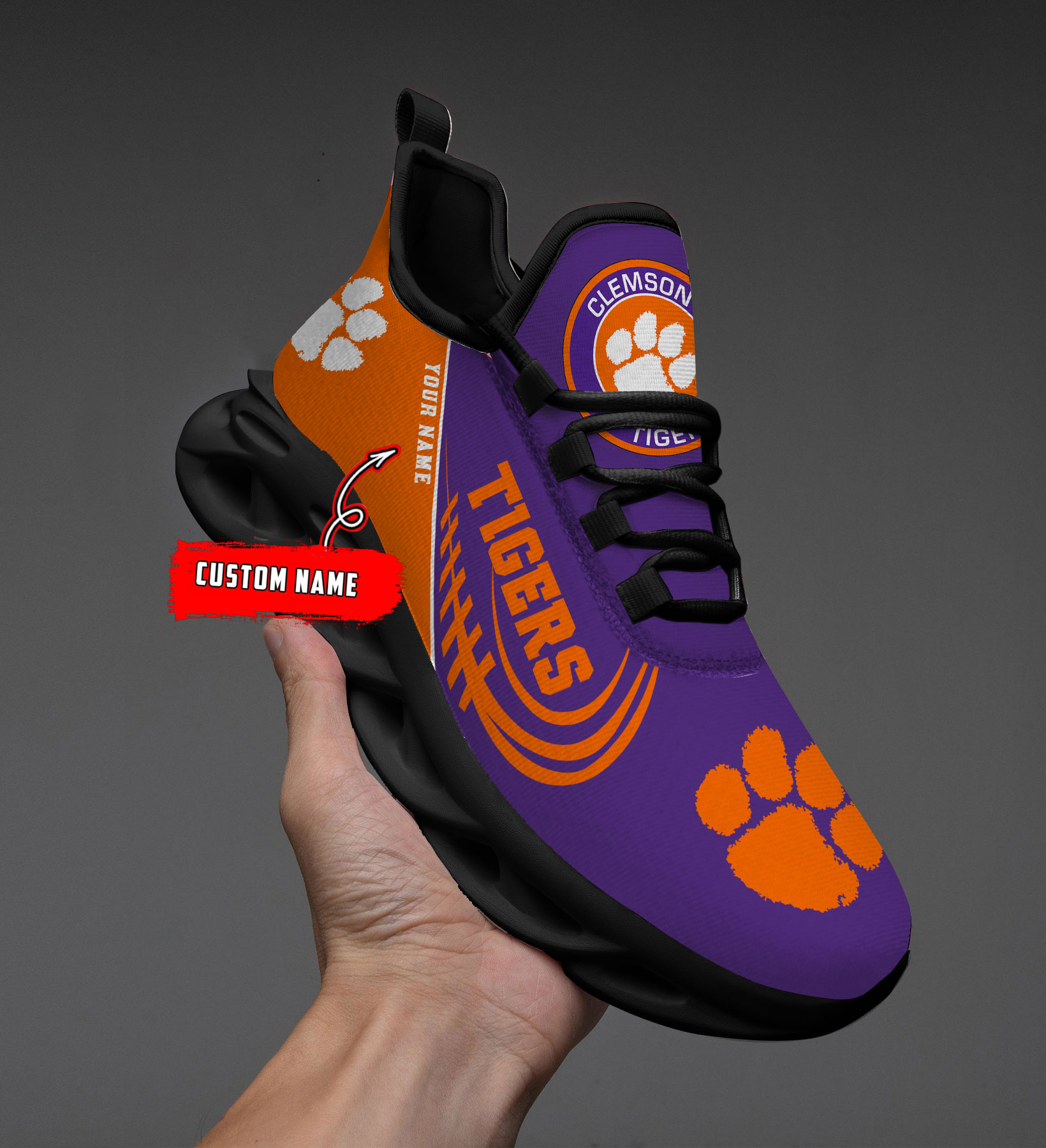 Clemson Tigers PERSONALIZED MAX SOUL SHOES T1