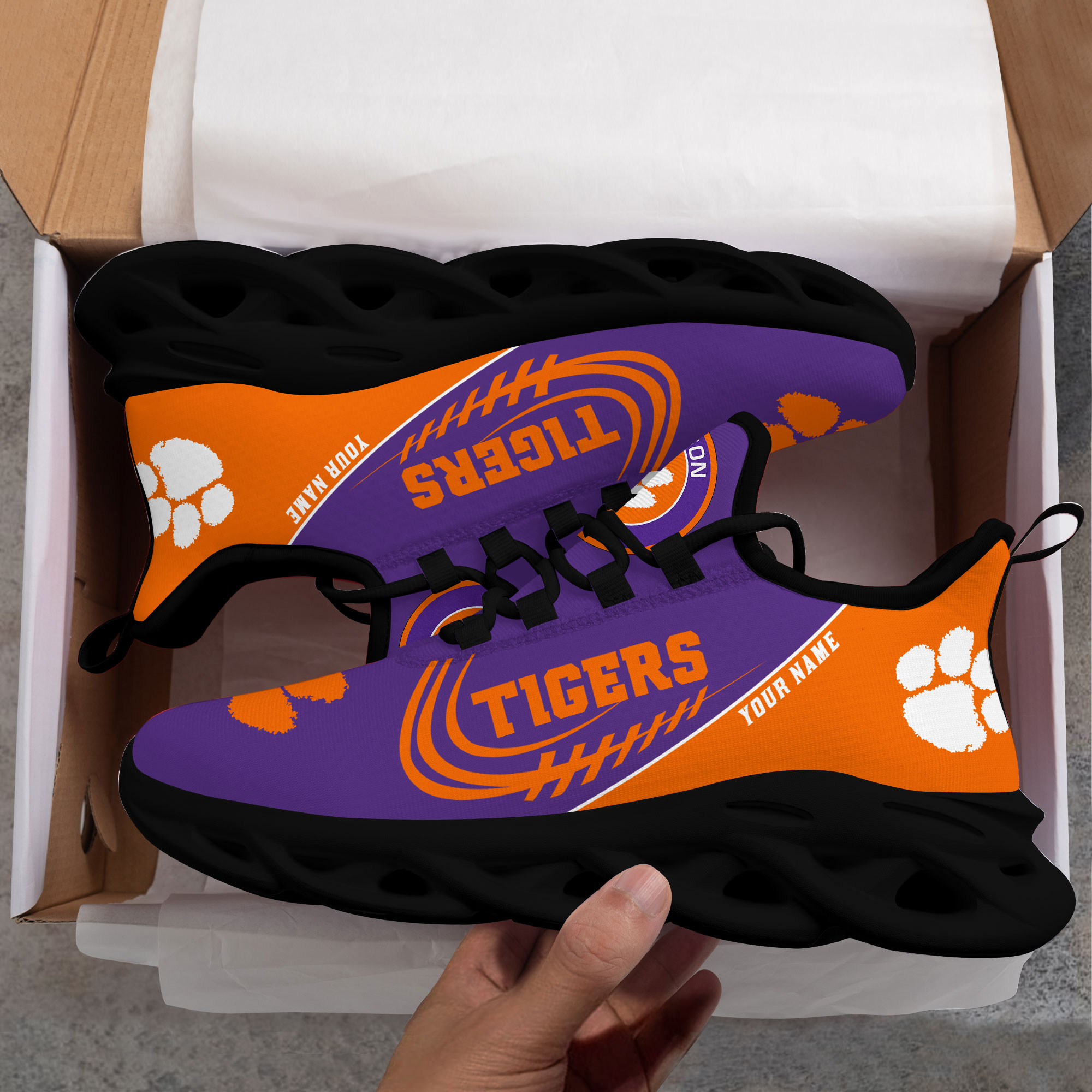 Clemson Tigers PERSONALIZED MAX SOUL SHOES T1