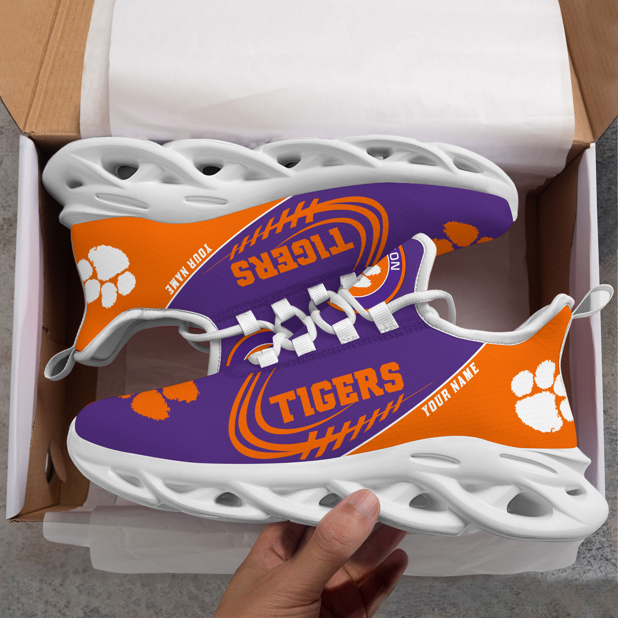 Clemson Tigers PERSONALIZED MAX SOUL SHOES T1