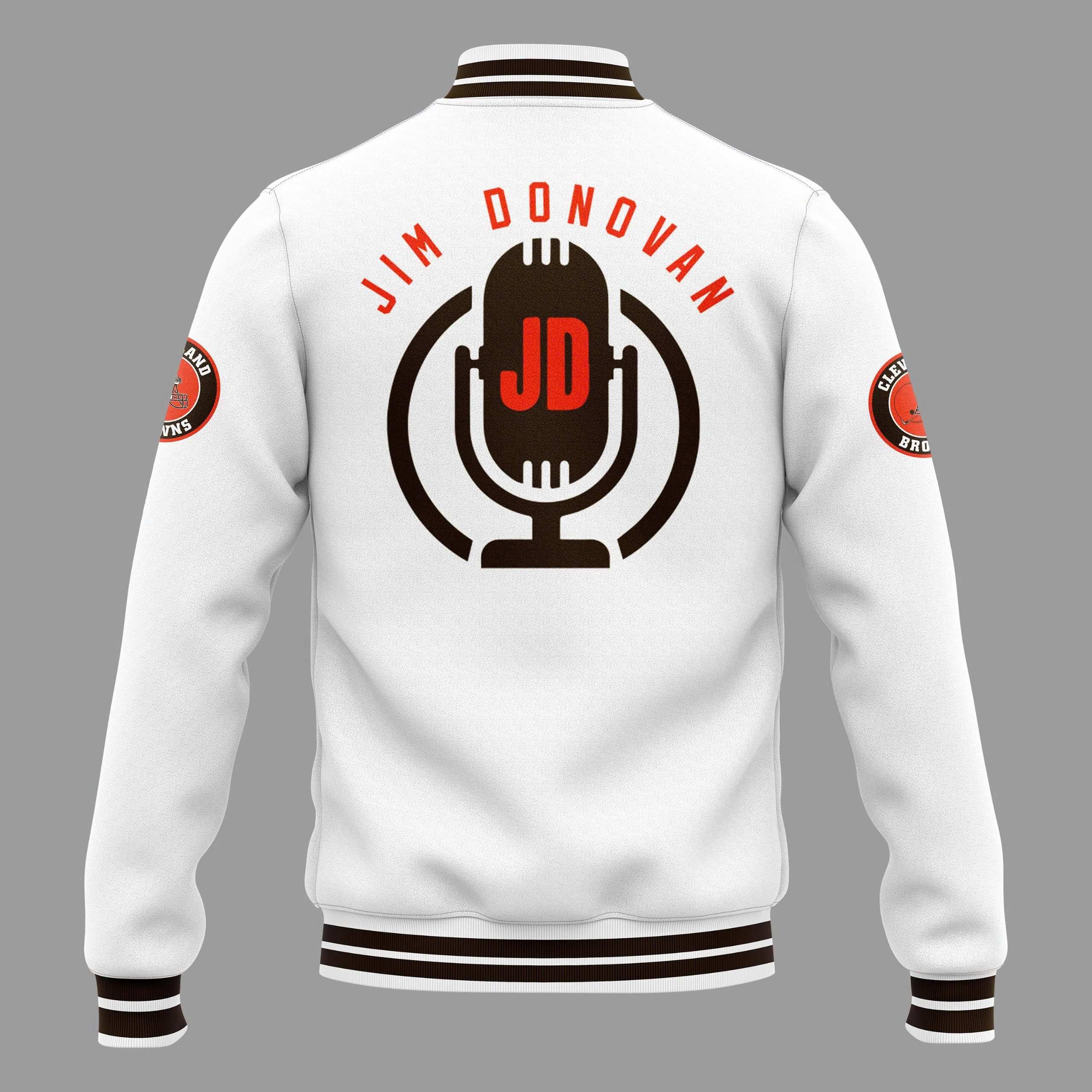 Cleveland Browns Jim Donovan Voice Special Bomber Jacket