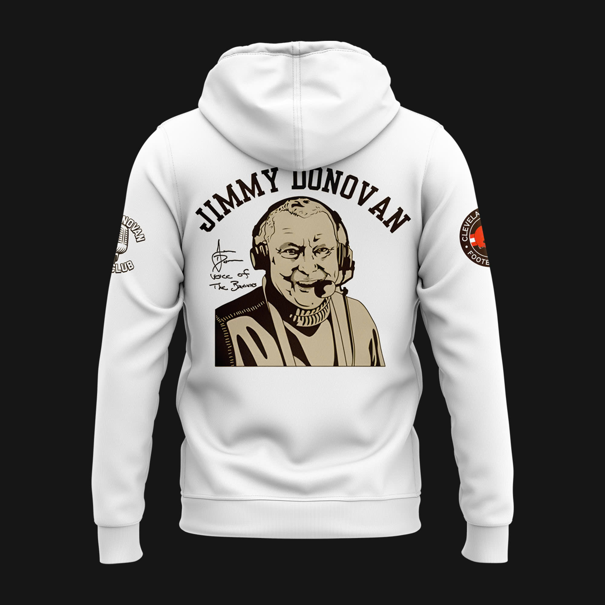 Cleveland Browns Jim Donovan Voice Special Honoring Hoodie