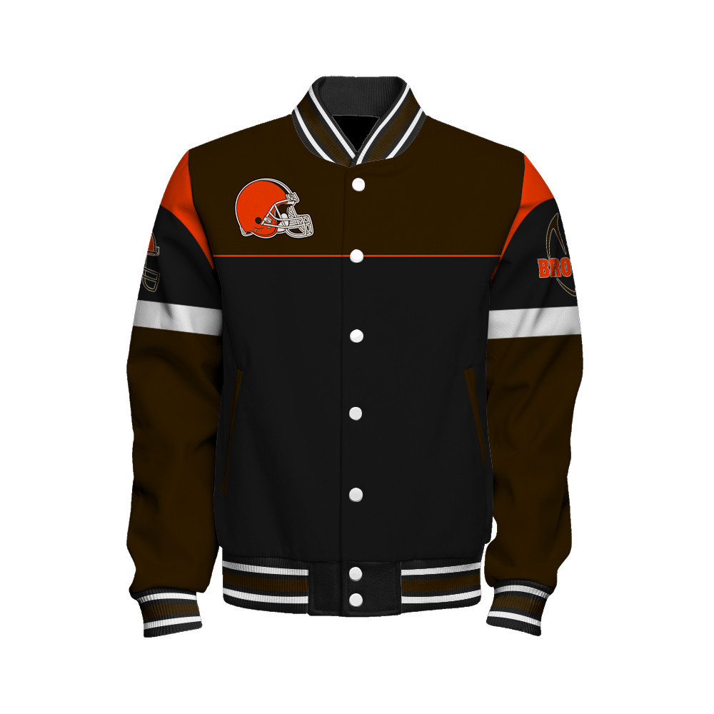 Cleveland Browns National Football League - Feel The Power Unisex Varsity Jacket