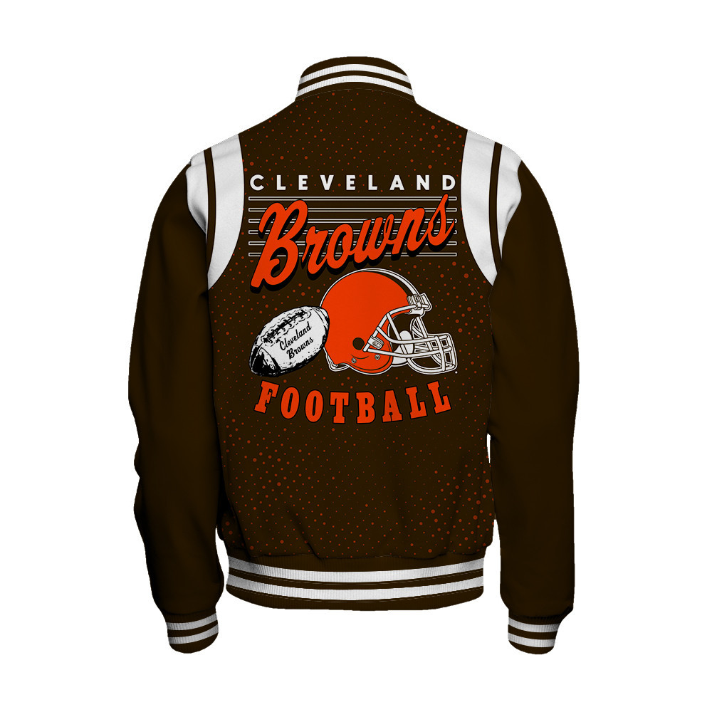 Cleveland Browns National Football League Make Your Mark Unisex Varsity Jacket