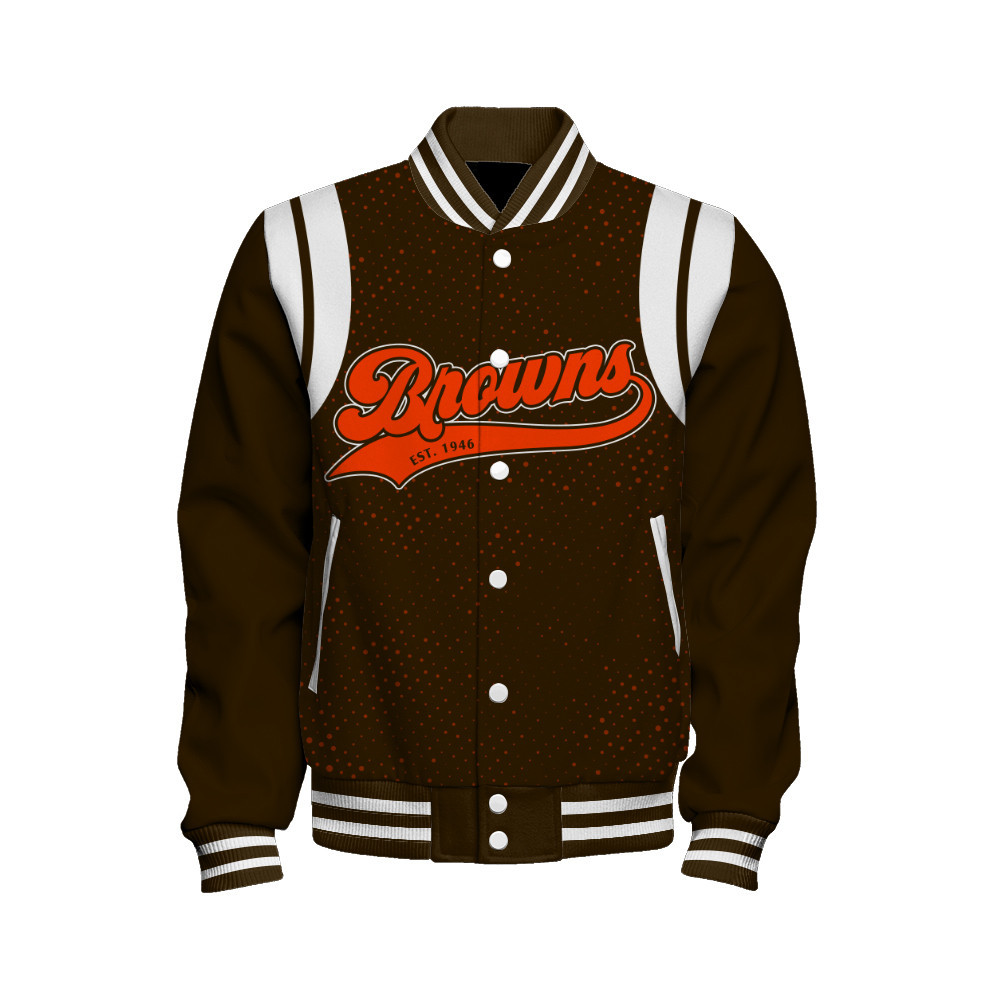 Cleveland Browns National Football League Make Your Mark Unisex Varsity Jacket