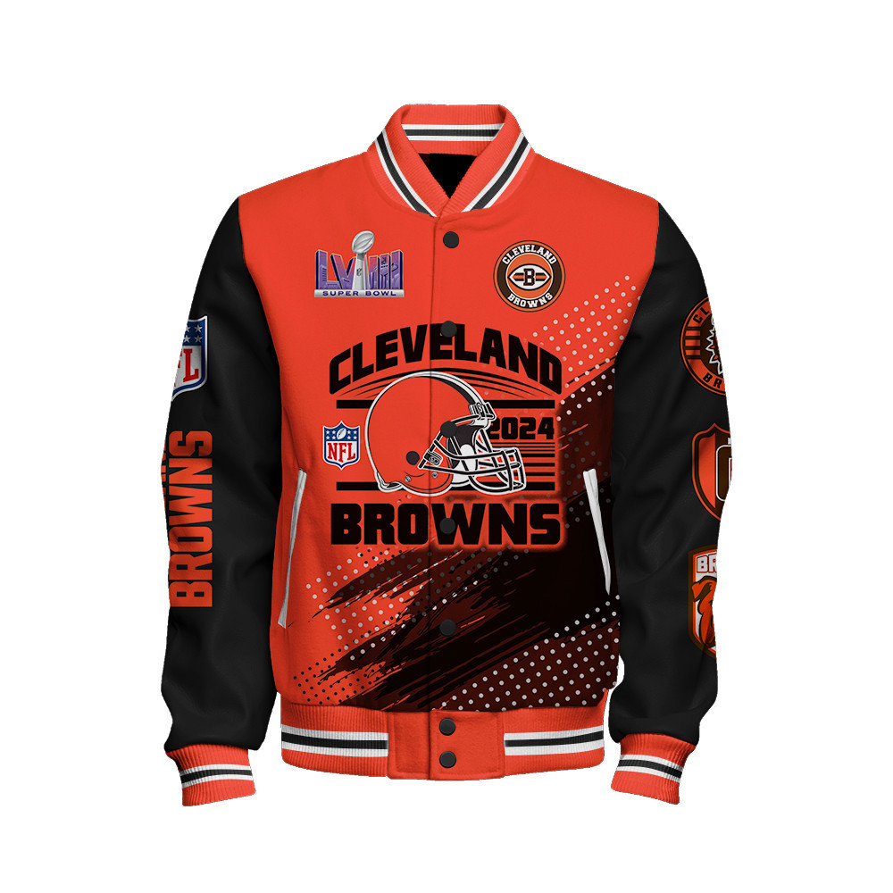 Cleveland Browns National Football League Varsity Jacket STM V3