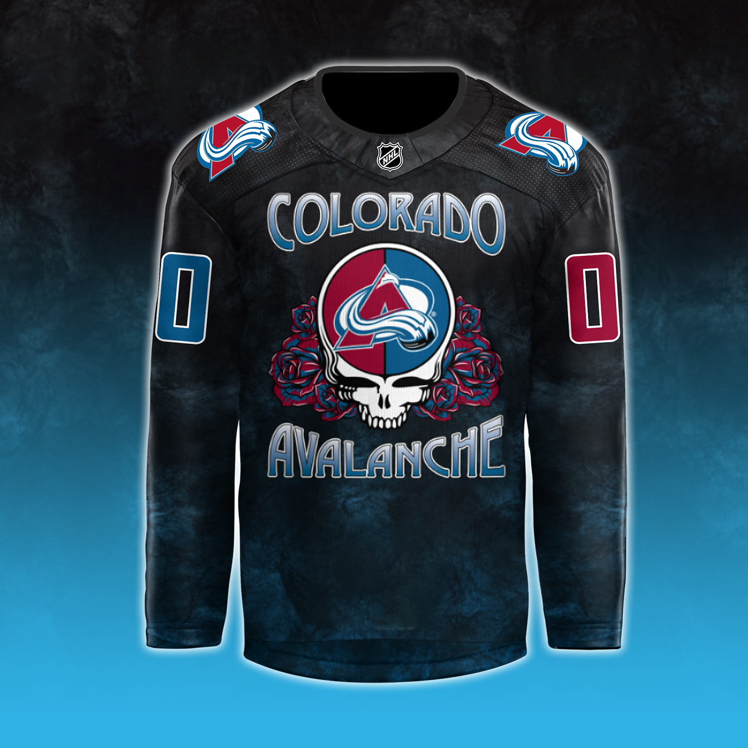 Colorado Avalanche x Grateful Dead Night Custom Jersey