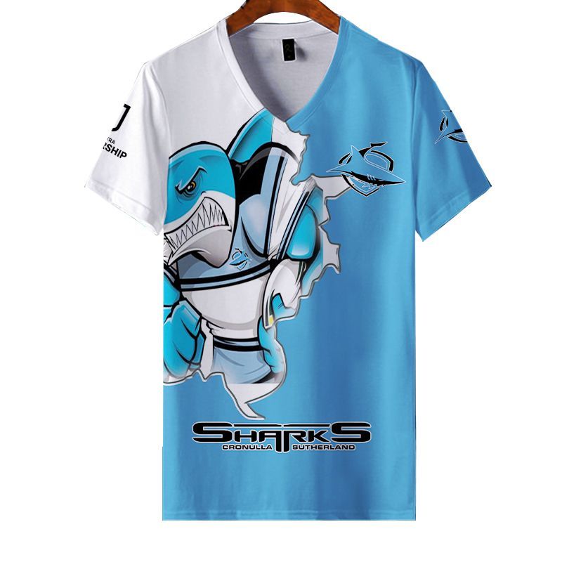 Cronulla Sharks Printing T-Shirt, Polo, Hoodie, Zip, Bomber 2374