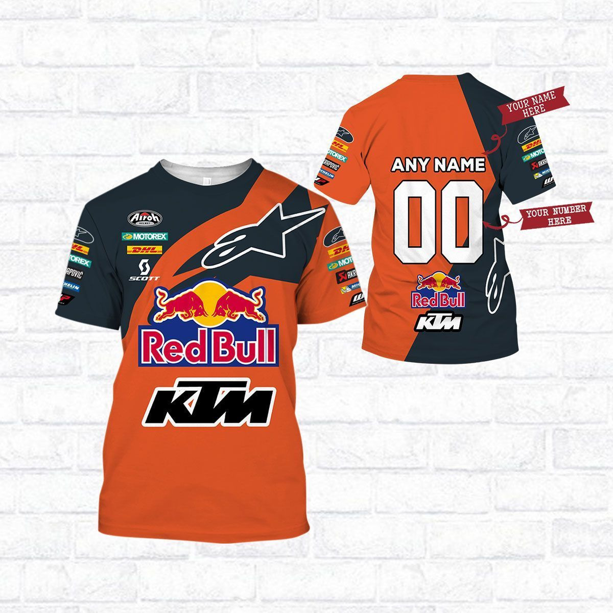 Custom 3D All Over Printed KTM Racing Shirts Ver2