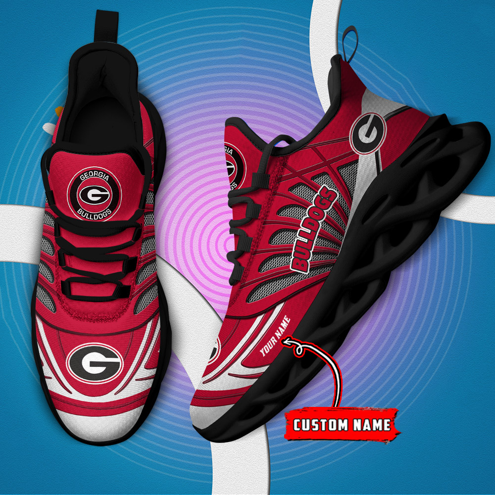 Custom Name 08 Georgia Bulldogs PERSONALIZED MAX SOUL SHOES DS001