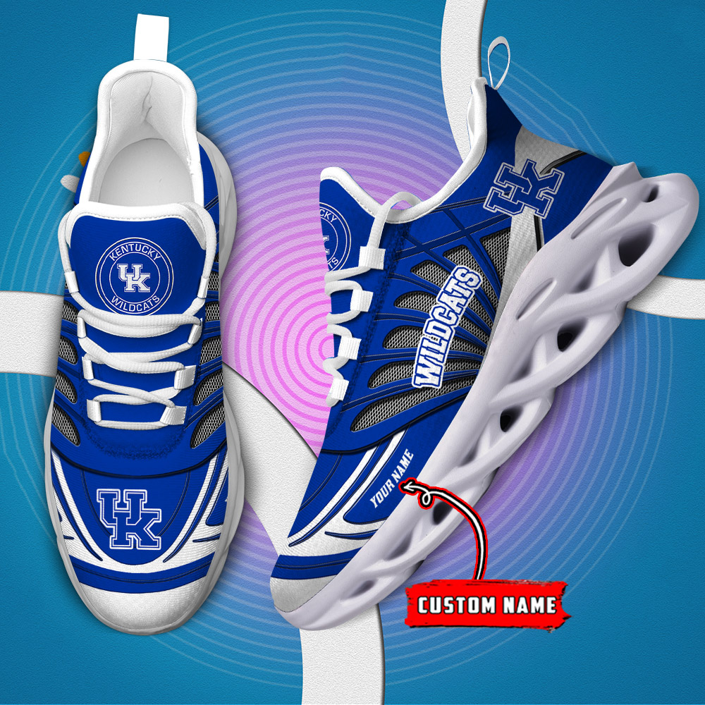 Custom Name 12 Kentucky Wildcats PERSONALIZED MAX SOUL SHOES DS001