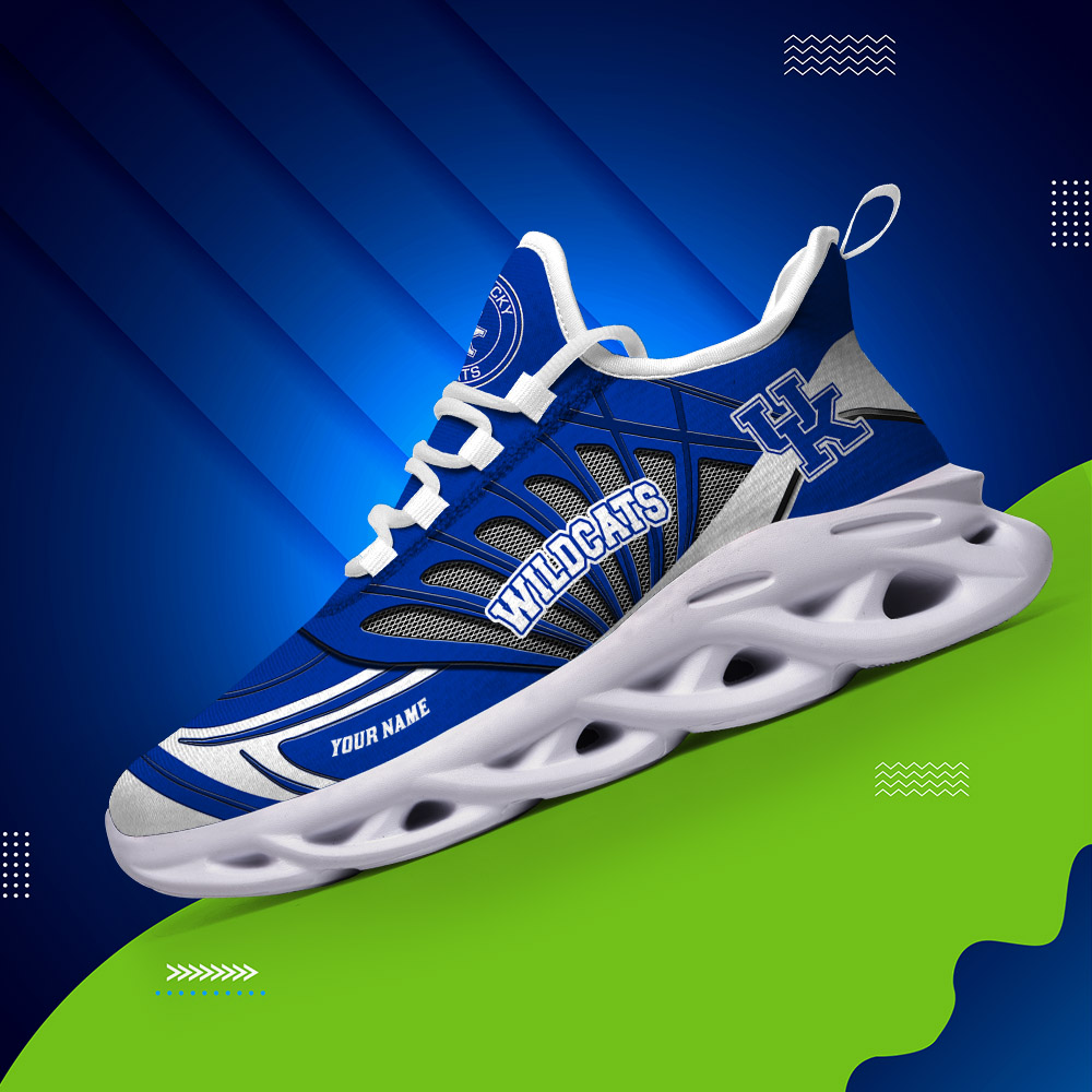 Custom Name 12 Kentucky Wildcats PERSONALIZED MAX SOUL SHOES DS001