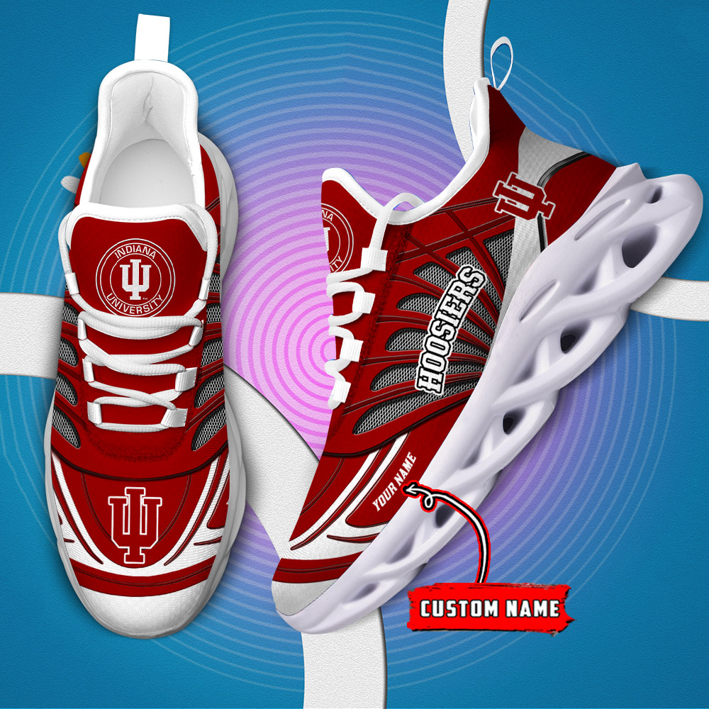 Custom Name 30 Indiana Hoosiers PERSONALIZED MAX SOUL SHOES DS001