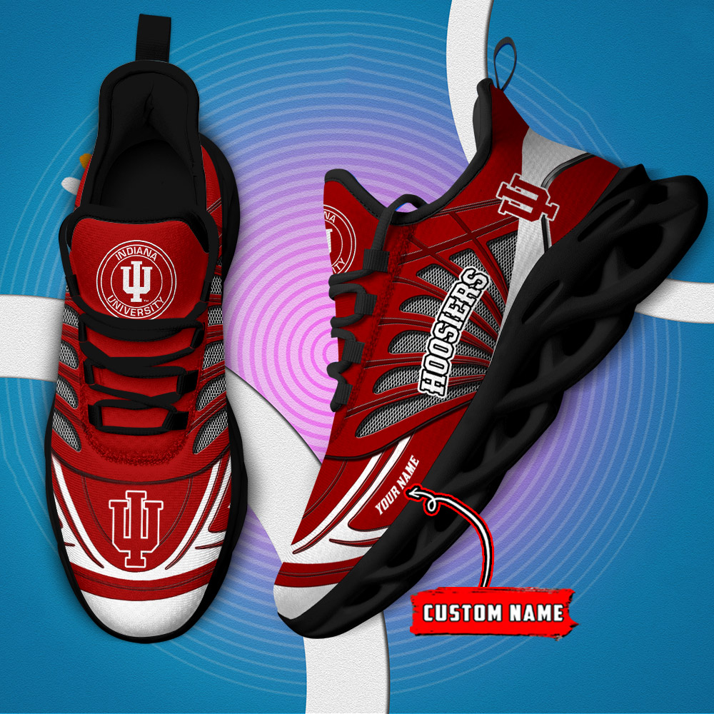 Custom Name 30 Indiana Hoosiers PERSONALIZED MAX SOUL SHOES DS001