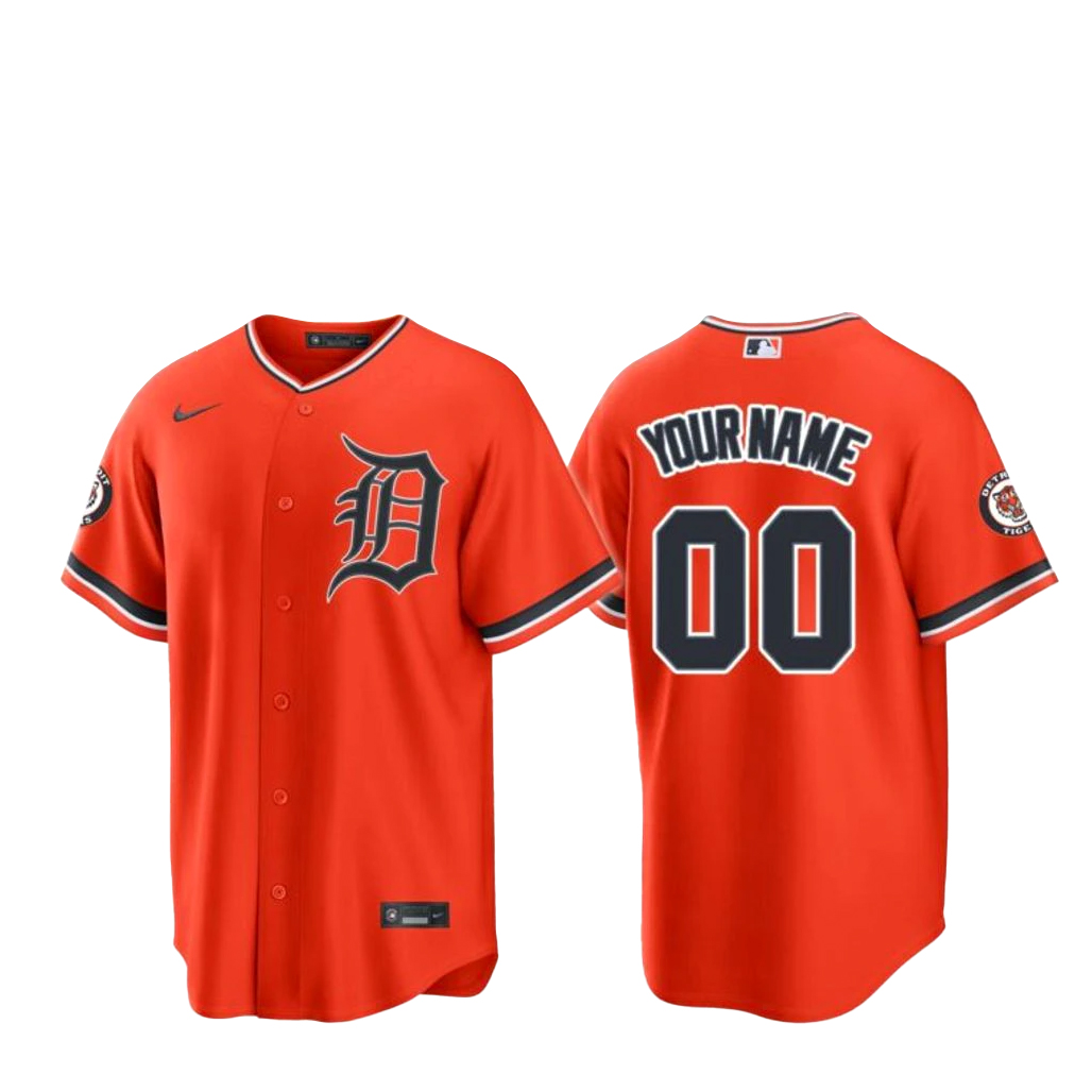 Custom Name and Number Detroit Tigers x City Classic Night 2026 Orange Baseball Jersey