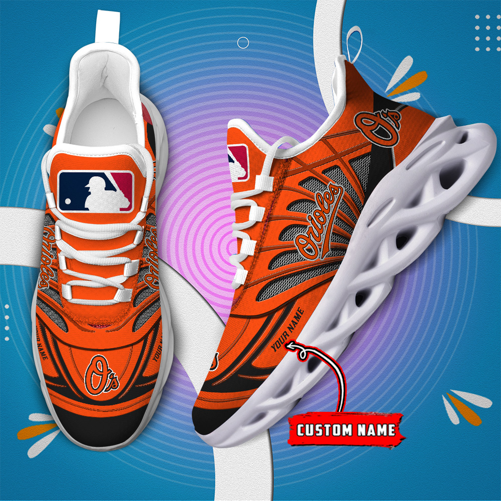 Custom Name Baltimore Orioles PERSONALIZED MAX SOUL SHOES DS005