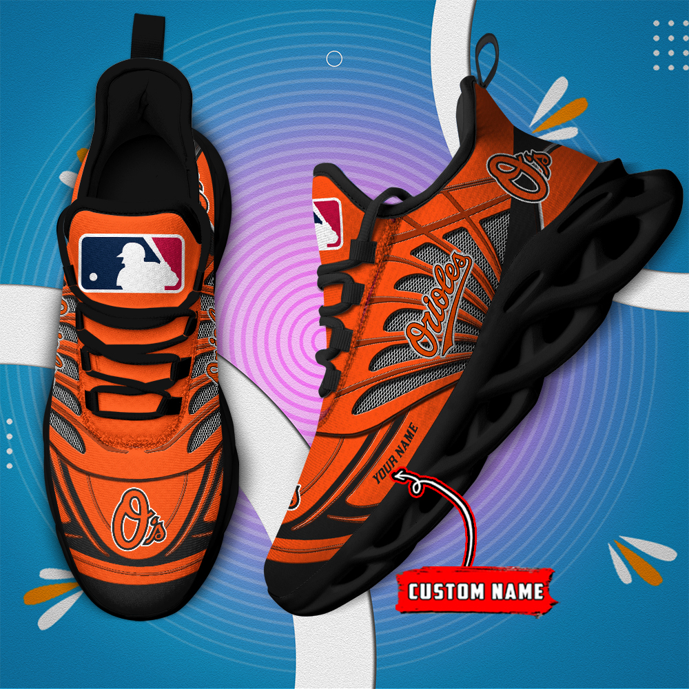 Custom Name Baltimore Orioles PERSONALIZED MAX SOUL SHOES DS005