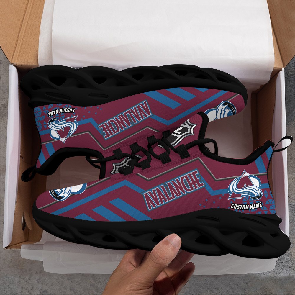 Custom Name Colorado Avalanche PERSONALIZED MAX SOUL SHOES DS001 NEW 2022