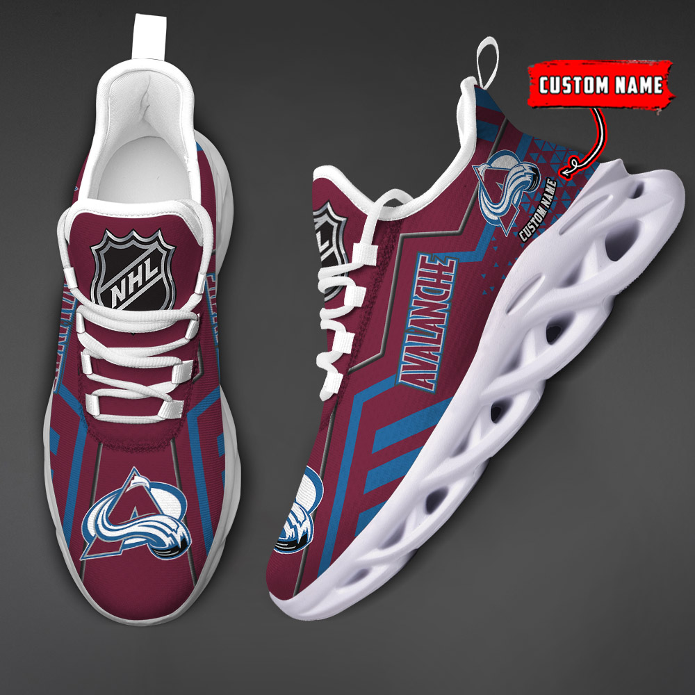 Custom Name Colorado Avalanche PERSONALIZED MAX SOUL SHOES DS001 NEW 2022