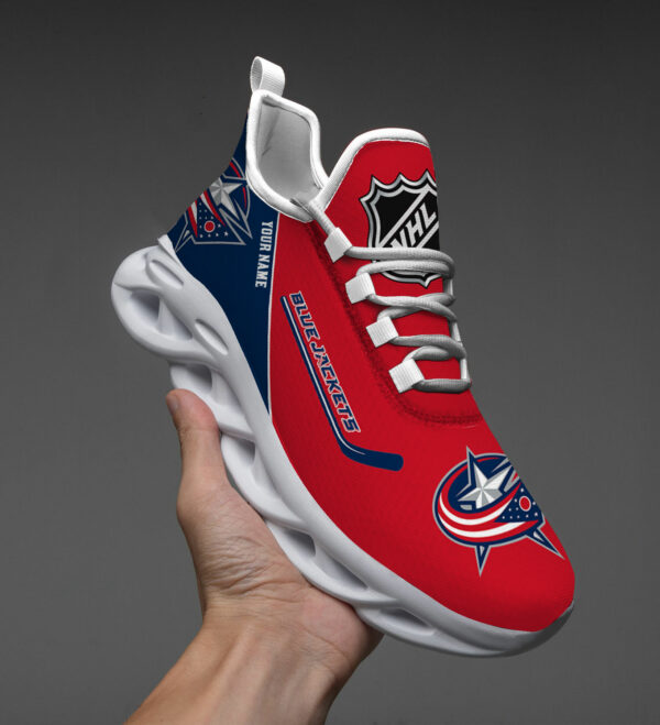 Custom Name Columbus Blue Jackets PERSONALIZED MAX SOUL SHOES DS006 NEW 2022 M1