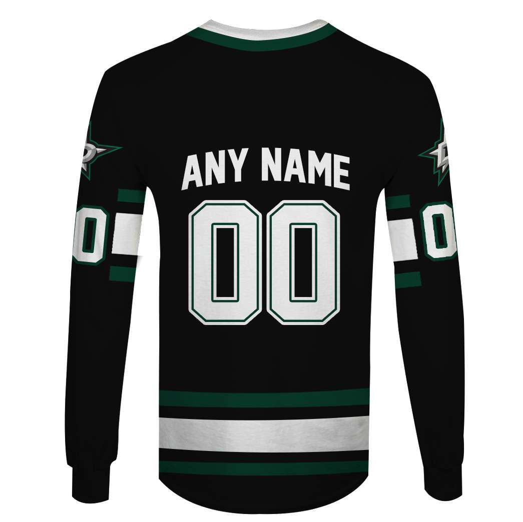 Custom Name Number Reverse Retro Dallas Stars Shirt Hoodie 3D