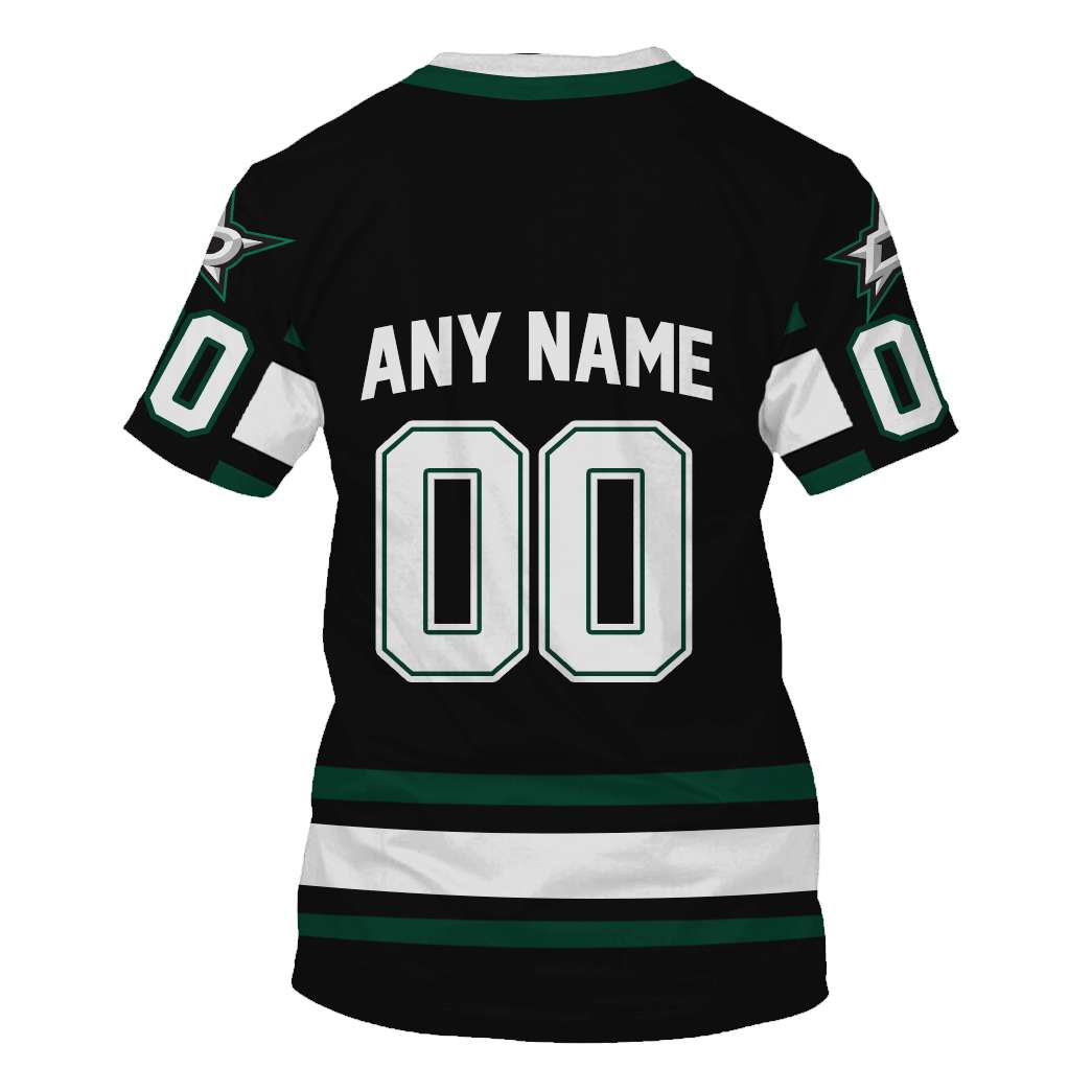 Custom Name Number Reverse Retro Dallas Stars Shirt Hoodie 3D