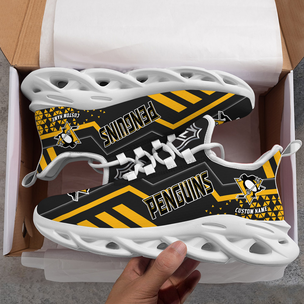 Custom Name Pittsburgh Penguins PERSONALIZED MAX SOUL SHOES DS001 NEW 2022