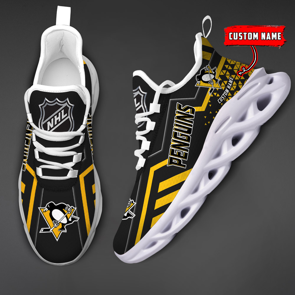 Custom Name Pittsburgh Penguins PERSONALIZED MAX SOUL SHOES DS001 NEW 2022