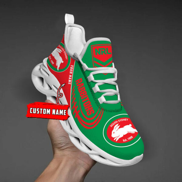 Custom Name South Sydney Rabbitohs PERSONALIZED MAX SOUL SHOES DS006