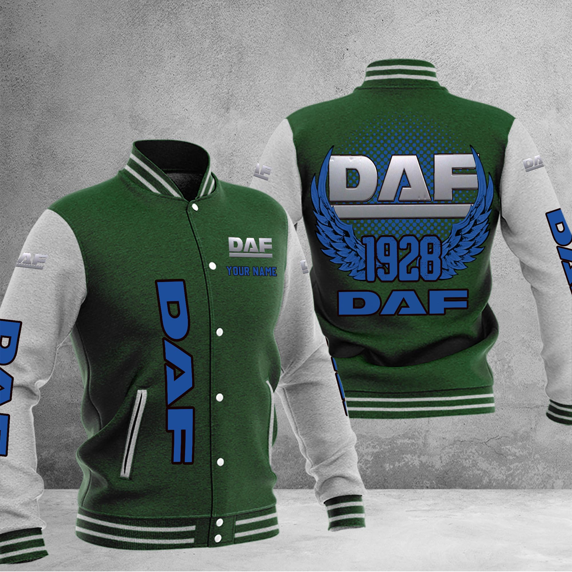 DAF DMHJ1035 Baseball Jacket Multicolor