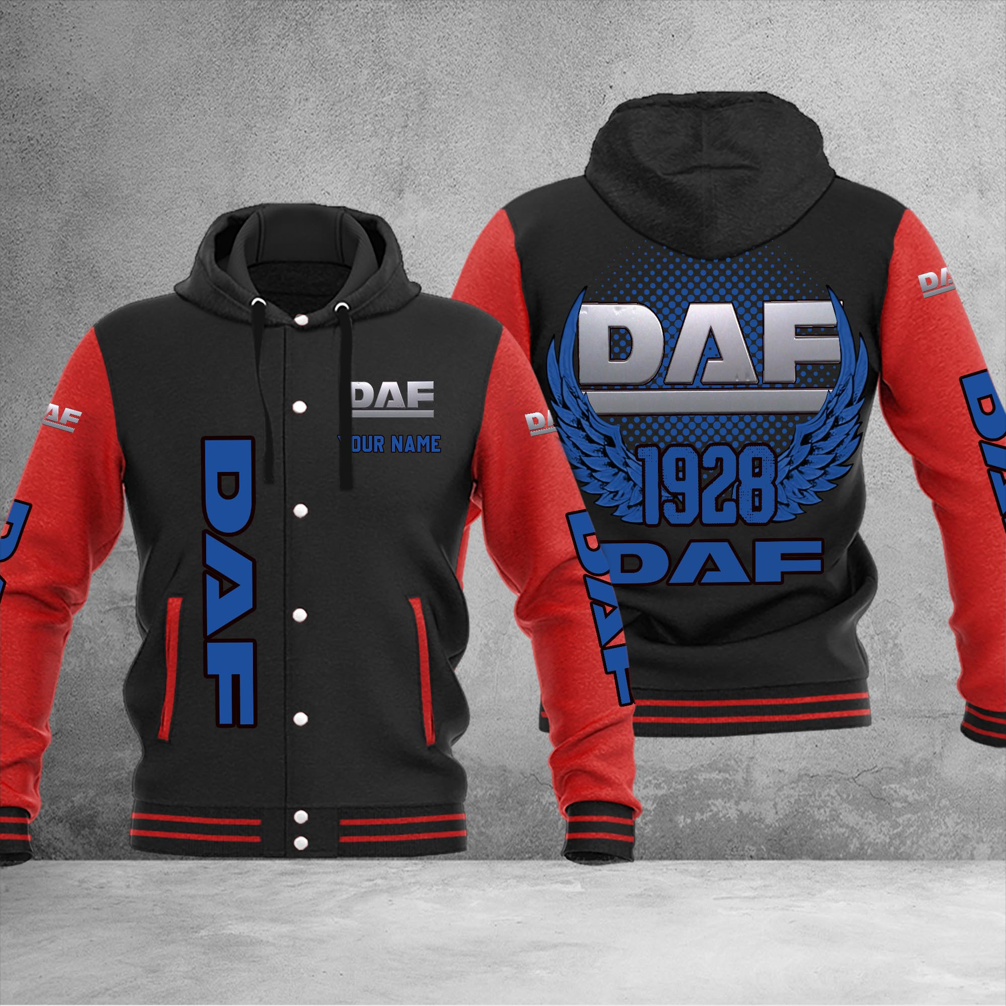 DAF DMHJ1035 Baseball Jacket Multicolor