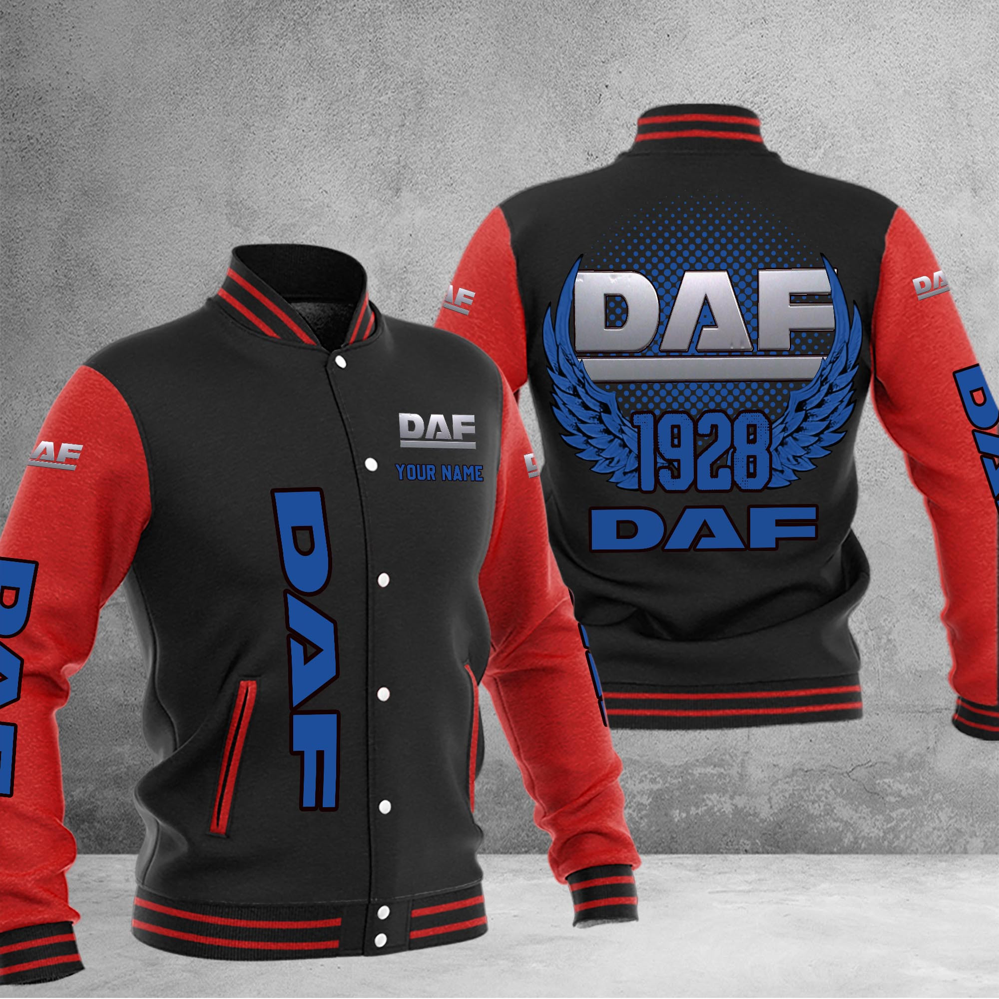 DAF DMHJ1035 Baseball Jacket Multicolor