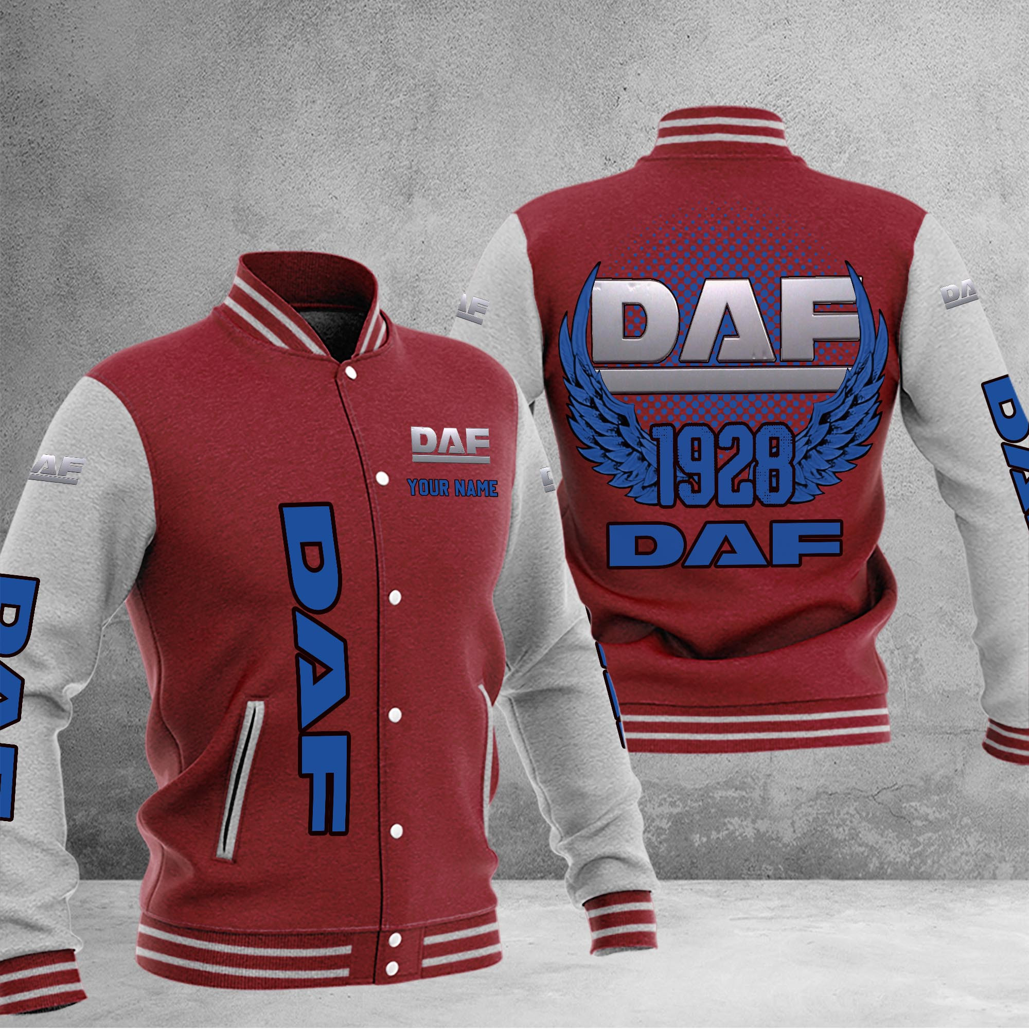 DAF DMHJ1035 Baseball Jacket Multicolor