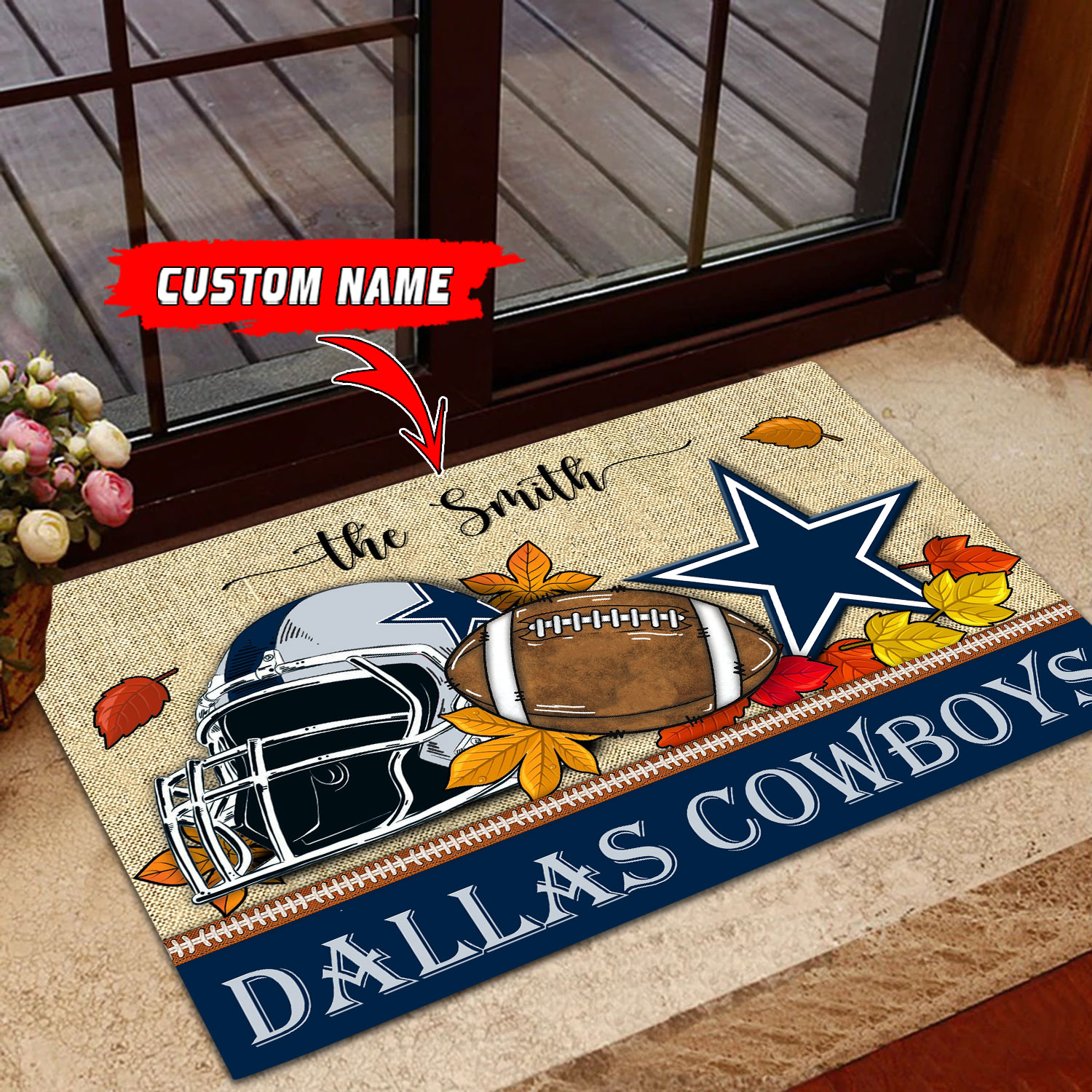 Dallas Cowboys Football Doormat