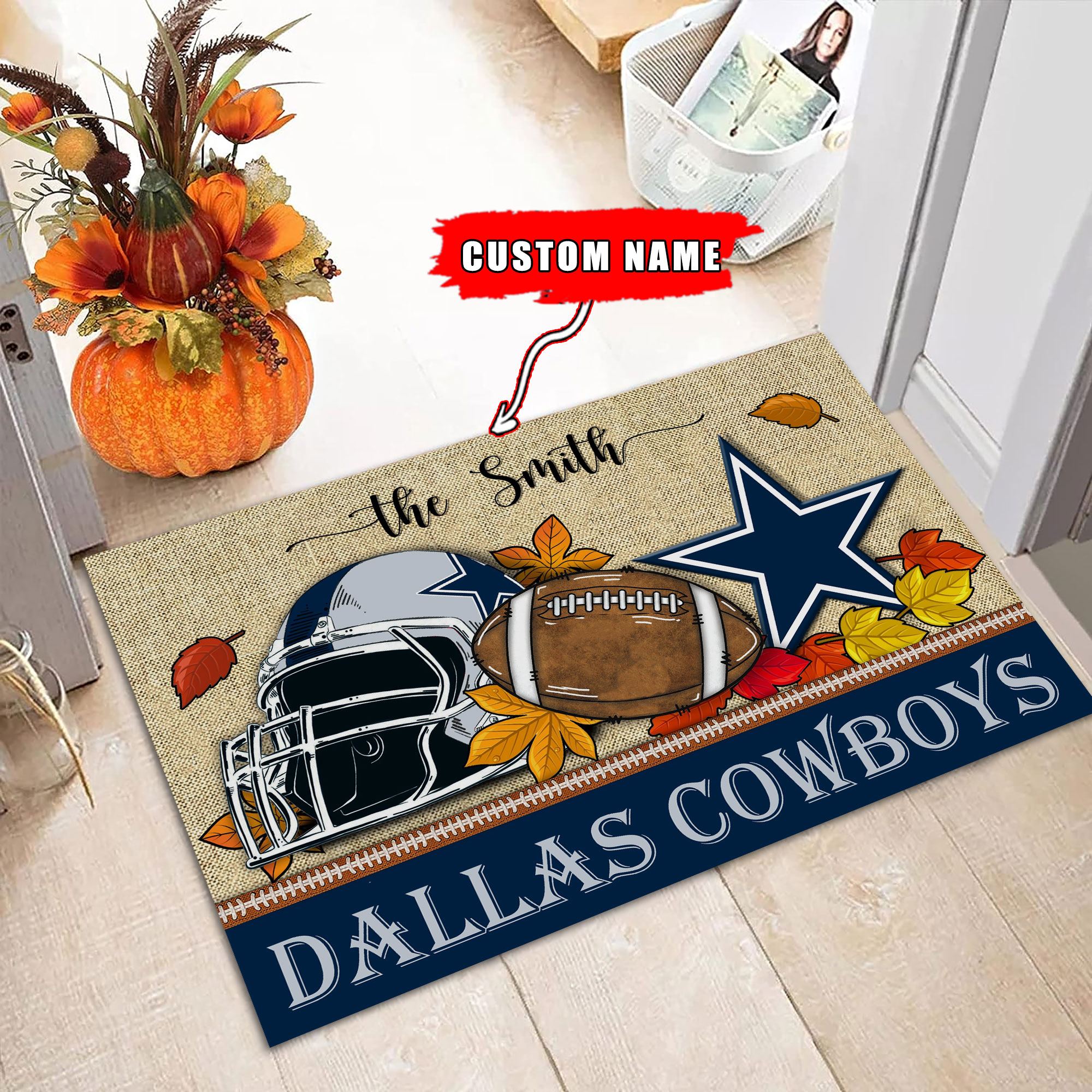 Dallas Cowboys Football Doormat