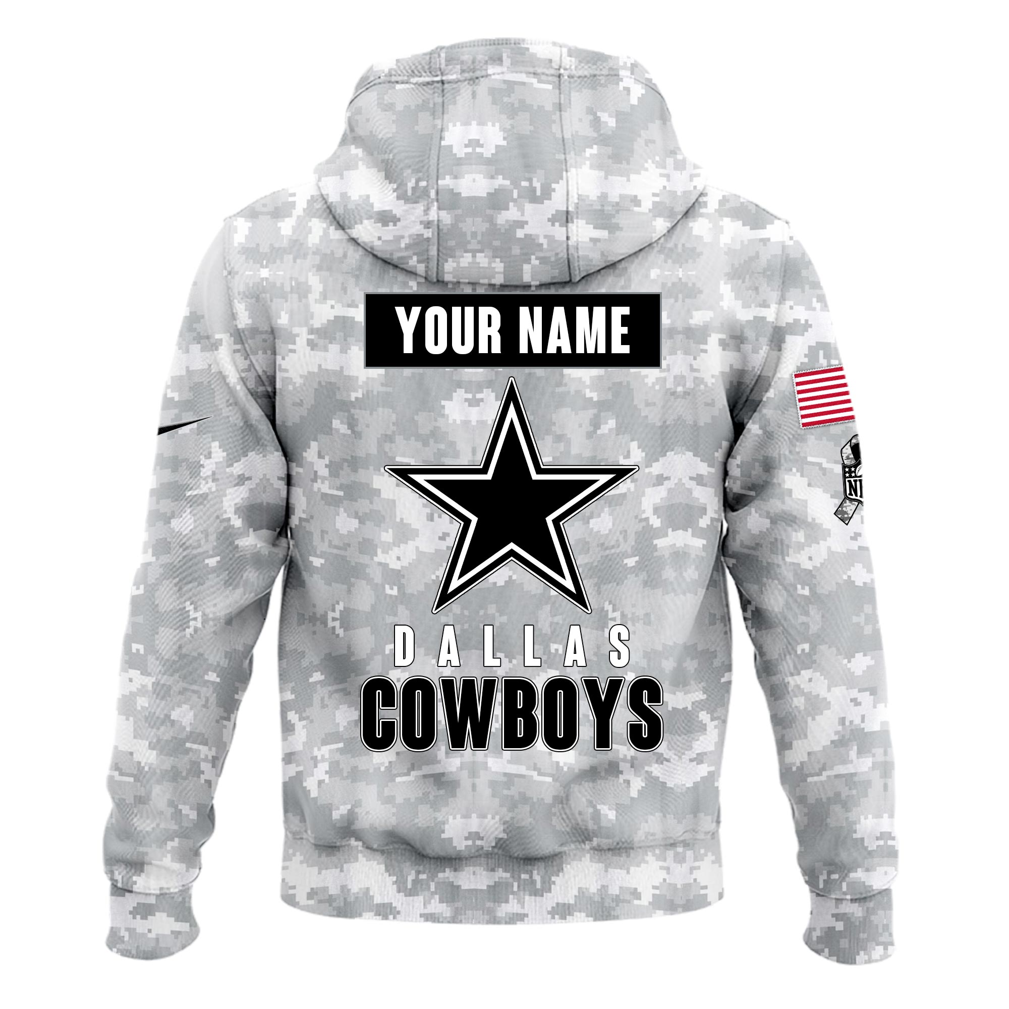 Dallas Cowboys Hoodie Camo Salute to Service Club
