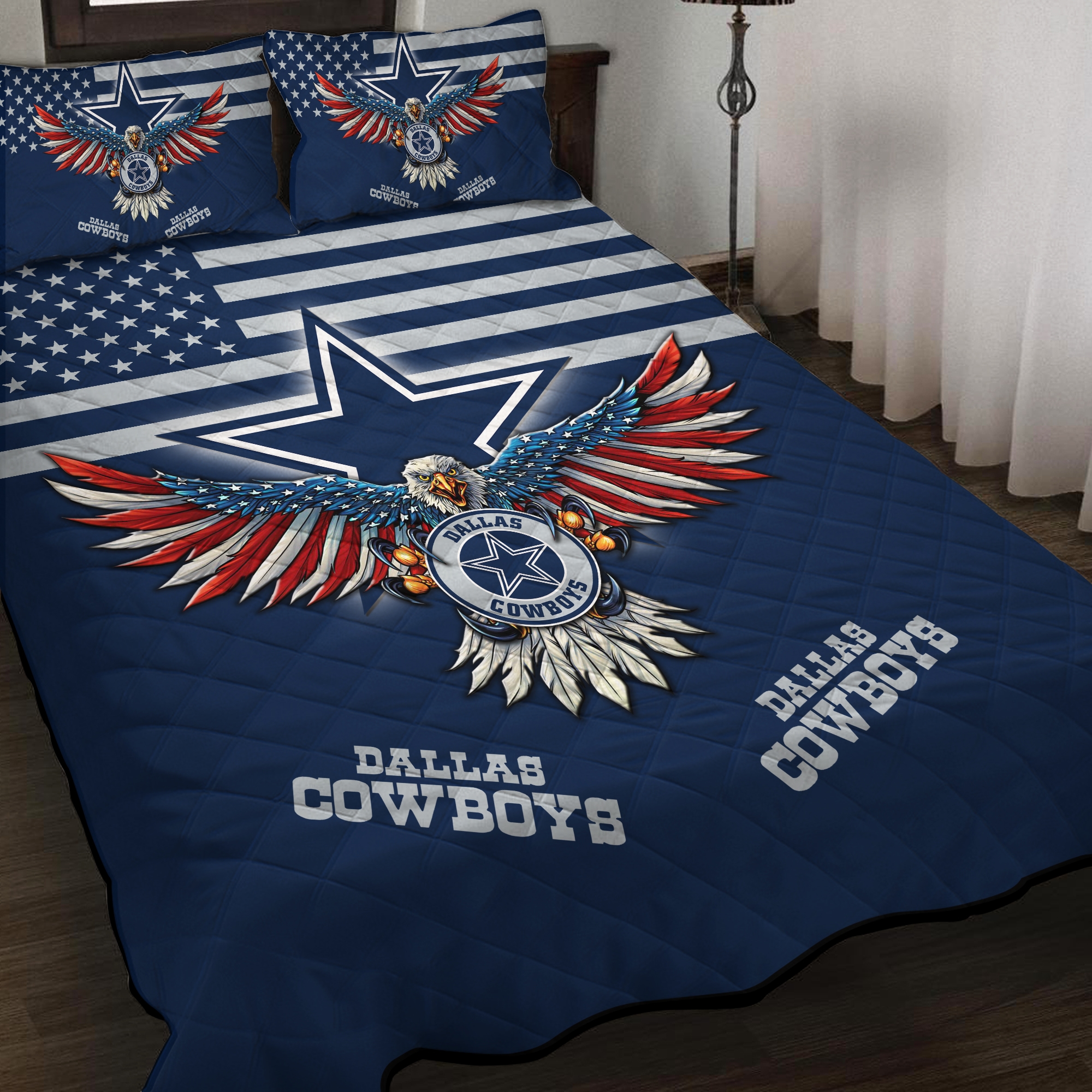 Dallas Cowboys Quilt Bedding Set M02